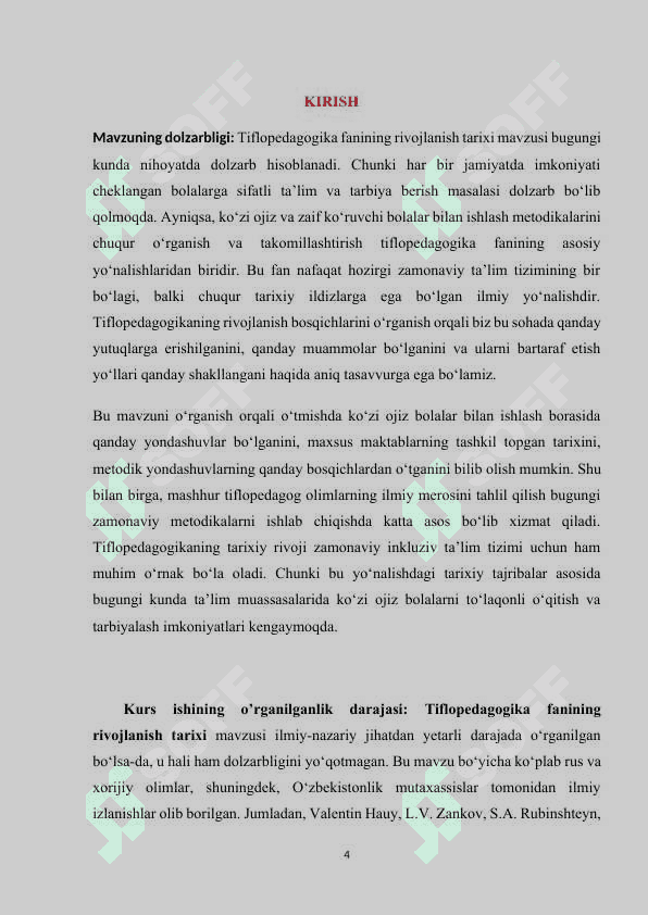 Tiflopedagogika fanining rivojlanish tarixi (KURS ISHI) 4
