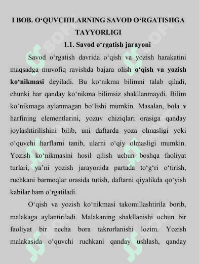 Alifbe davrida yozuv ko'nikmalari shakllantirish 7