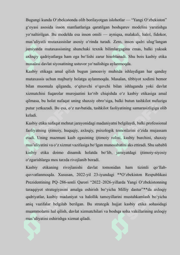 Kasbiy etika va uni rivojlantirishning yo'nalishlari 3