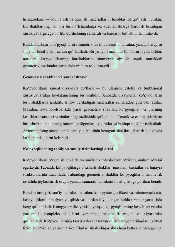 Ko'pyoqlilar, ularning turli kesimlarini tasvirlashga oid masalalar yechimi 3