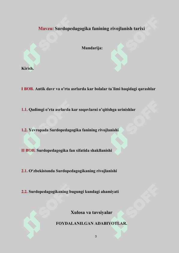 Surdopedagogika fanining rivojlanish tarixi (KURS ISHI) 3