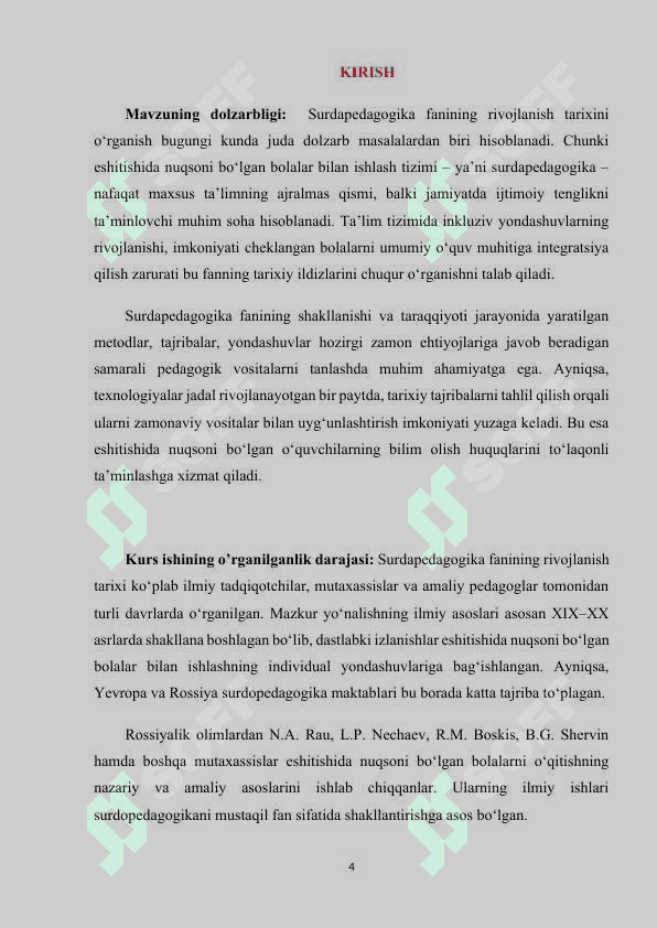 Surdopedagogika fanining rivojlanish tarixi (KURS ISHI) 4