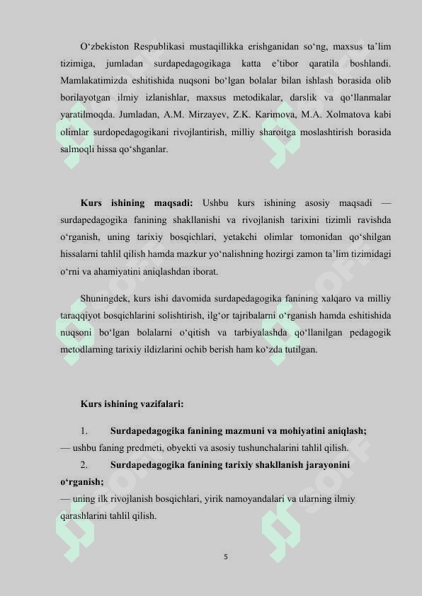 Surdopedagogika fanining rivojlanish tarixi (KURS ISHI) 5
