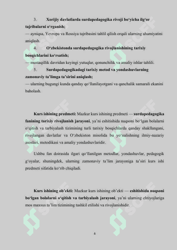 Surdopedagogika fanining rivojlanish tarixi (KURS ISHI) 6