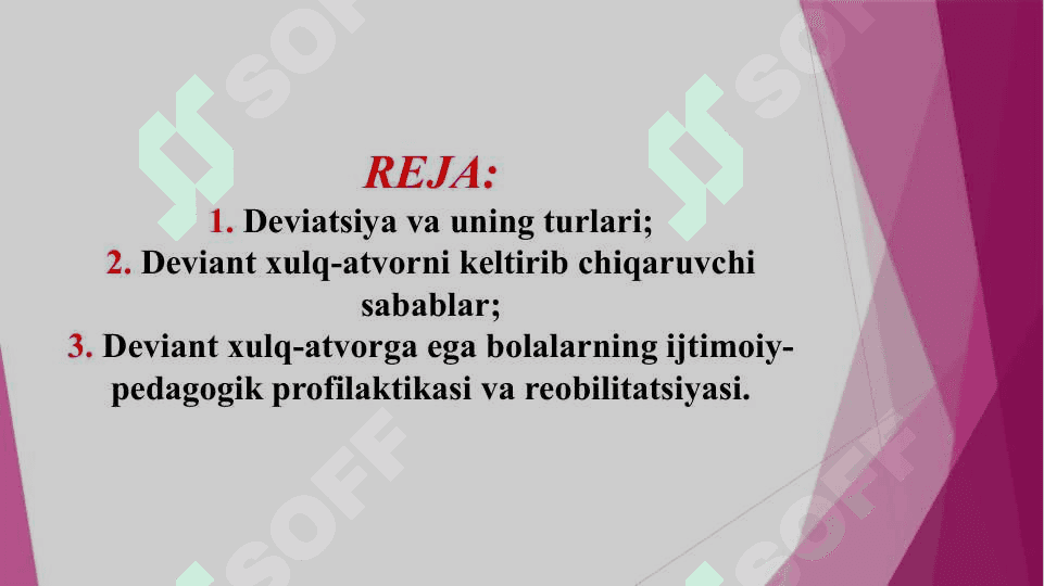 Yoshlar o’rtasida deviant xulq-atvor profilaktikasi (TAQDIMOT) 2