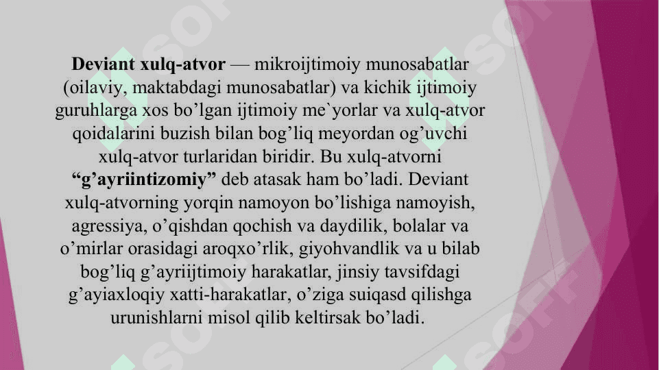 Yoshlar o’rtasida deviant xulq-atvor profilaktikasi (TAQDIMOT) 7