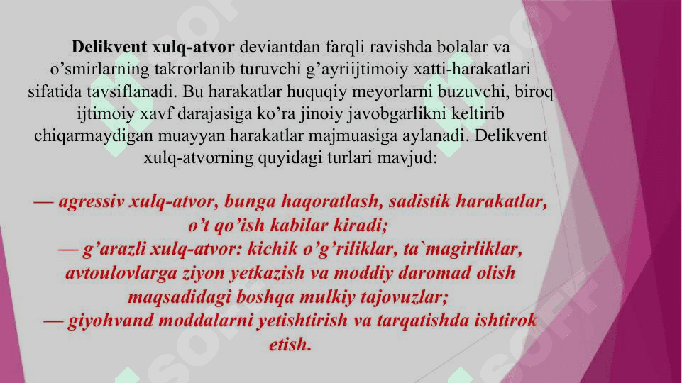 Yoshlar o’rtasida deviant xulq-atvor profilaktikasi (TAQDIMOT) 8