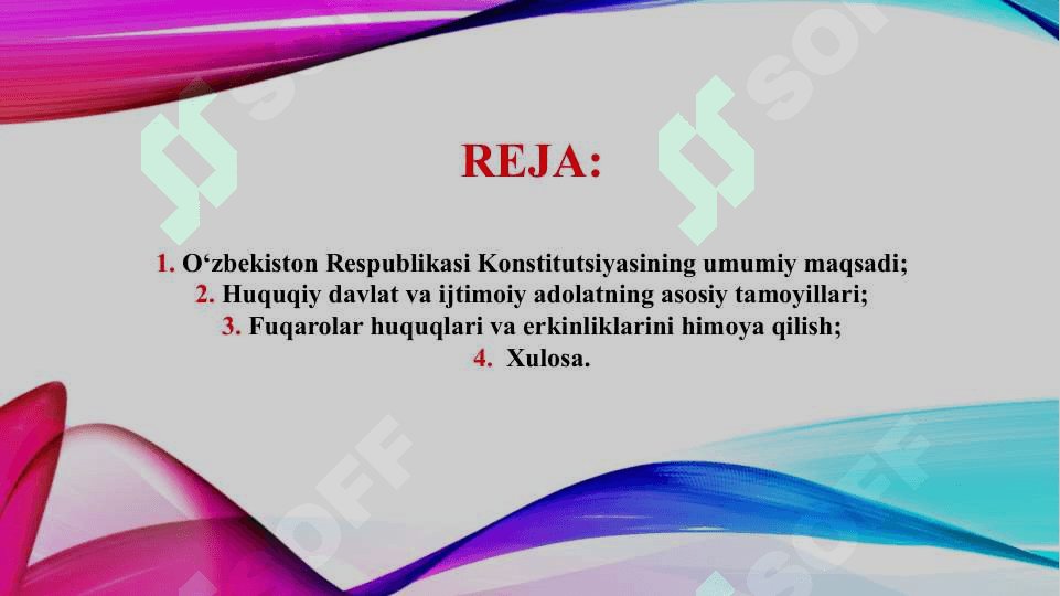 Konstitutsiyadagi davlat zimmasidagi muhim ijtimoiy masalalar (TAQDIMOT) 2