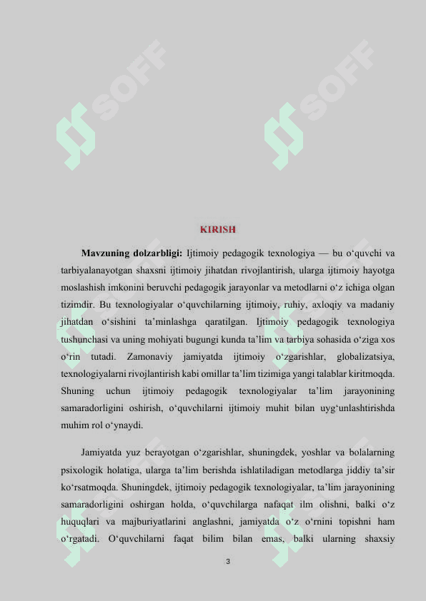 Ijtimoiy pedagogik texnologiya tushunchasi va uning mohiyati (KURS ISHI) 3
