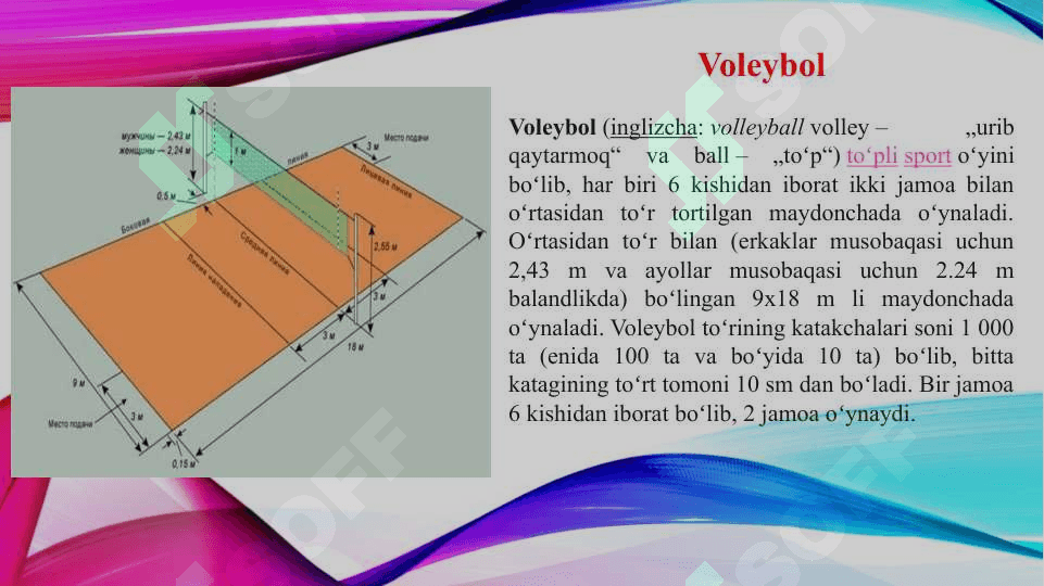 Voleybol o’yini texnikasini o’rganish (TAQDIMOT) 3