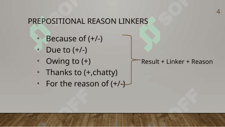 IELTS reason linkers 4