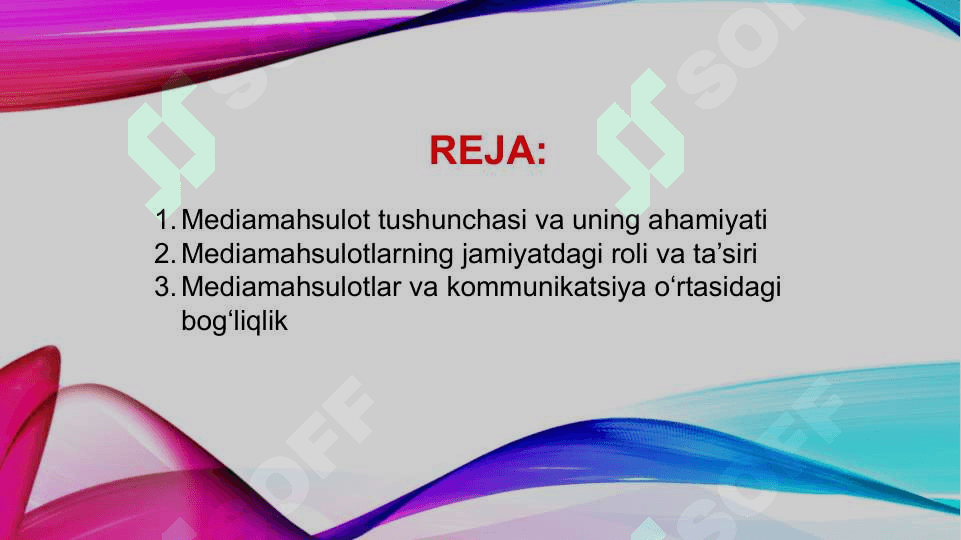 Mediamahsulot turlari (TAQDIMOT) 2