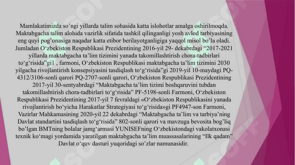 Maktabgacha ta`lim tashkilotlarida ta`lim - tarbiya ishlari (TAQDIMOT) 3