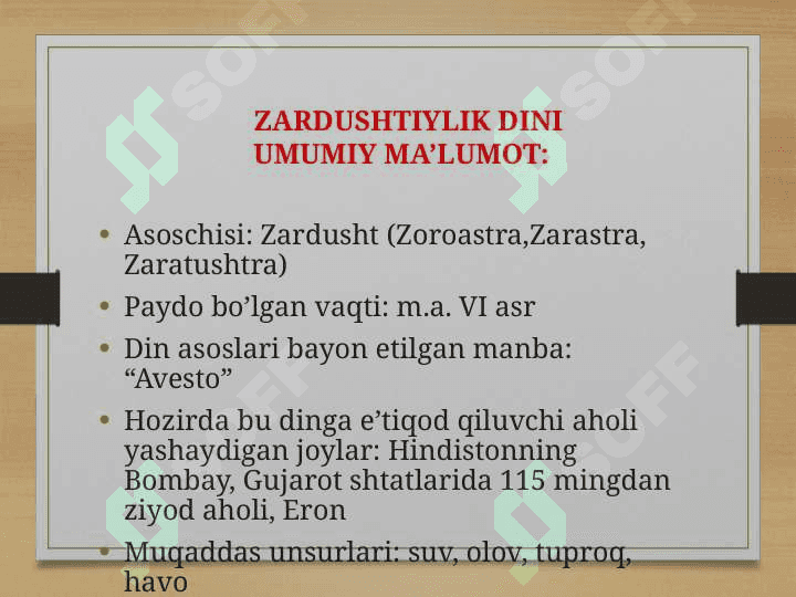 Zardushtiylikning muqaddas kitobi (TAQDIMOT) 5