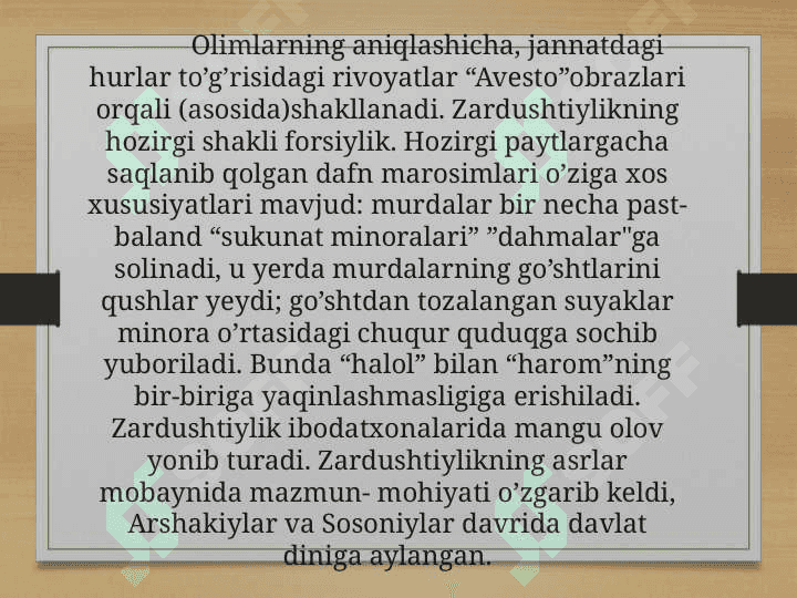 Zardushtiylikning muqaddas kitobi (TAQDIMOT) 7