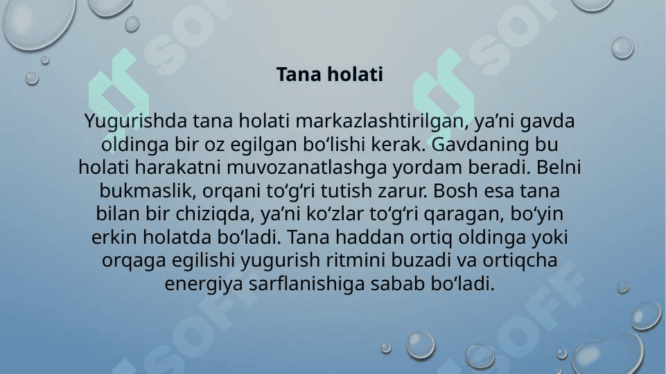Yugurish texnikasi asoslari (TAQDIMOT) 4