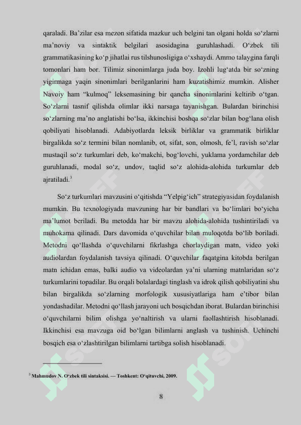 Ot so'z turkumini o'rganishda interfaol usullardan foydalanish (KURS ISHI) 8