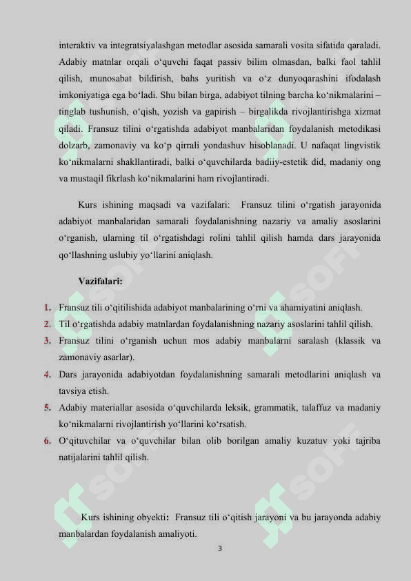 Fransuz tilini o'rgatishda adabiyot manbalarini ishlatish usullari (KURS ISHI) 3