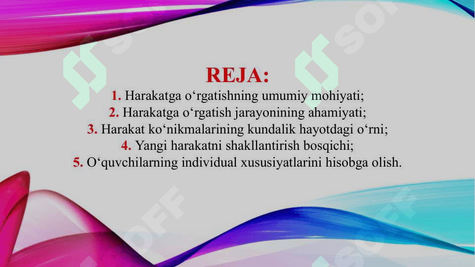 Jismoniy tarbiyada harakatga oʻrgatish bosqichlari (TAQDIMOT) 2