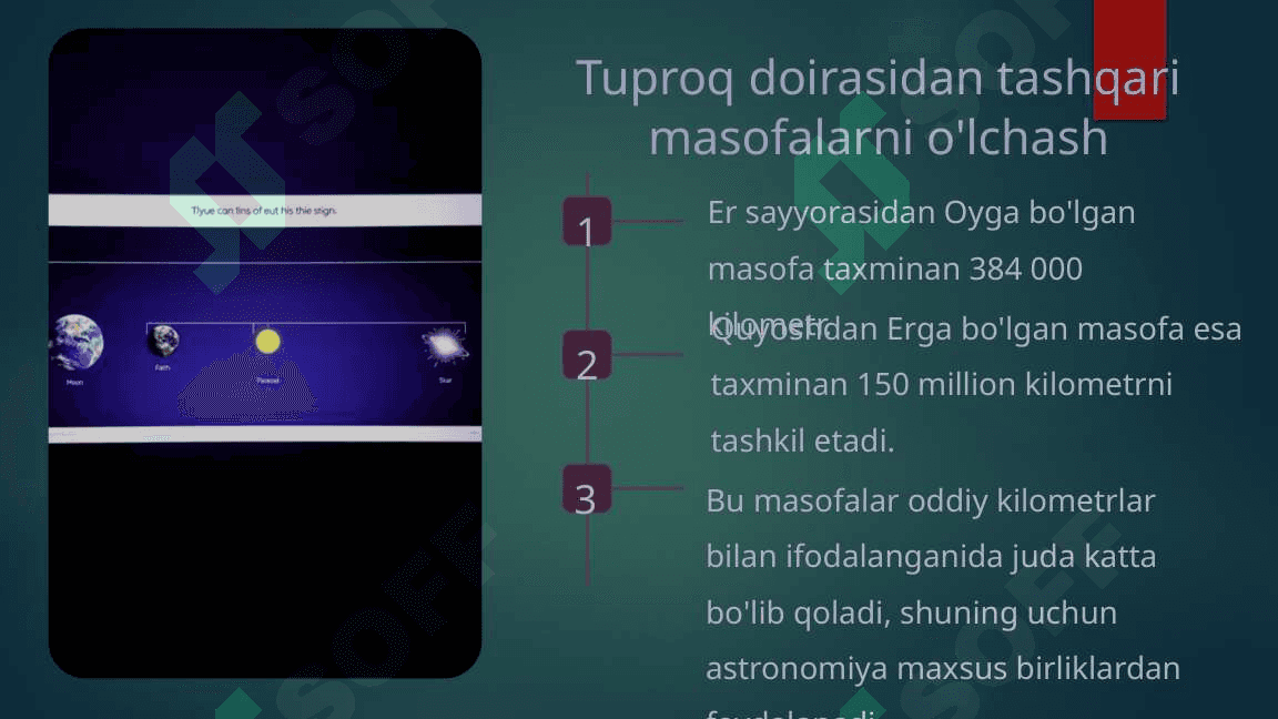 3.ASTRONOMIK UZUNLIK O'LCHOV BIRLIKLARI 4