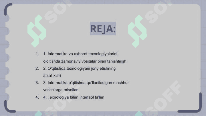 Informatika va axborot texnologiyalari fanini o'qitishda zamonaviy vositalari 2