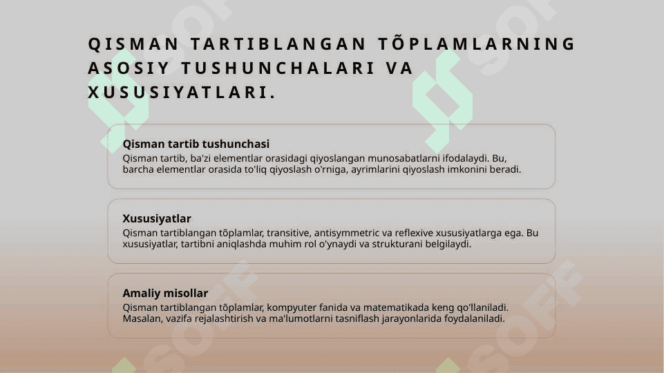 Qisman tartiblangan tõplamlar 3