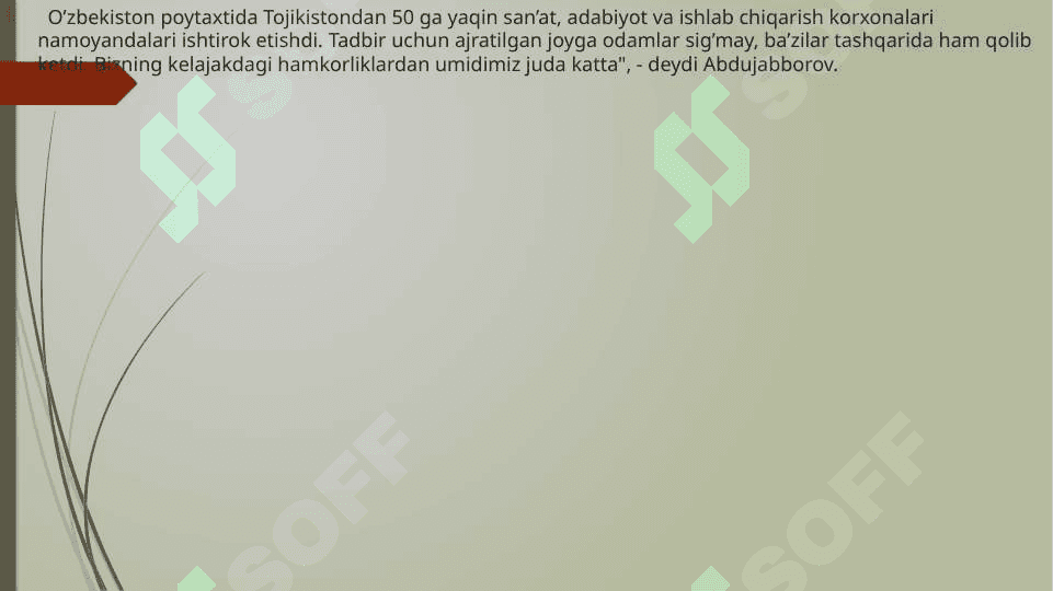 O`ZBEKISTON VA TOJIKISTON XALQARO ALOQALARI 8