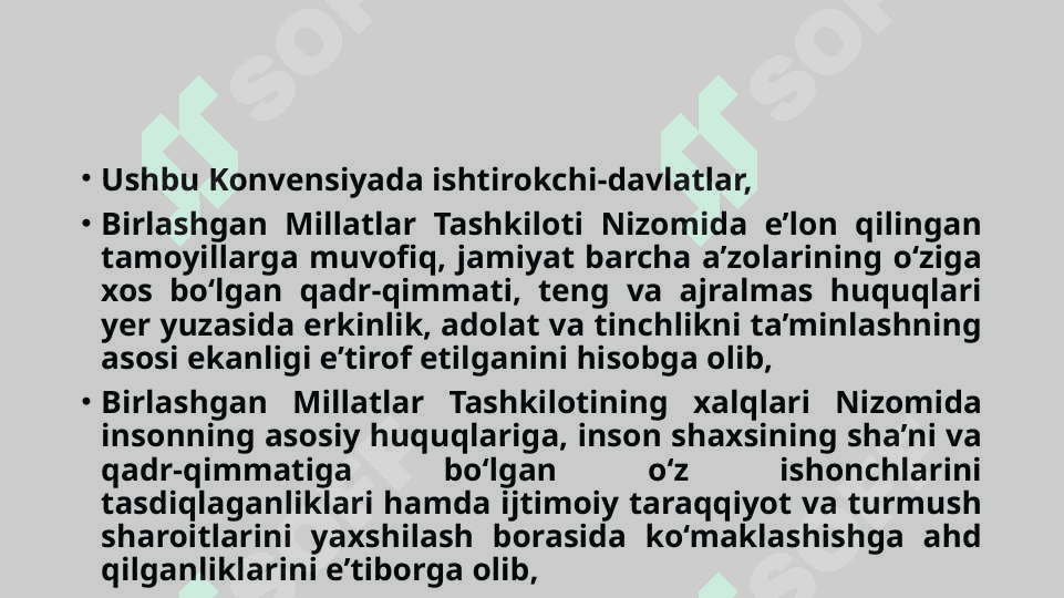 BMTning “Bola huquqlari to‘g‘risidagi konvensiyasi 3