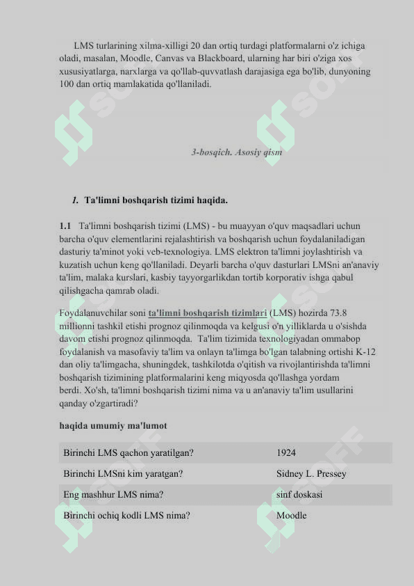 Ta’limni boshqarish tizimlari (LMS) 7