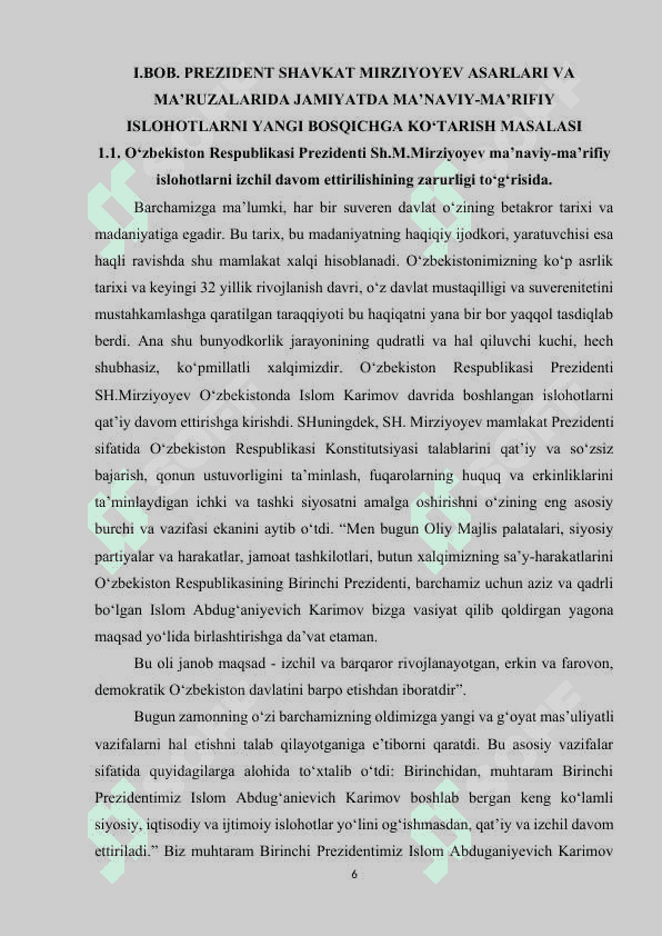 Prezident Sh.M.Mirziyoyev asarlarining ta’limiy-tarbiyaviy ahamiyati 6