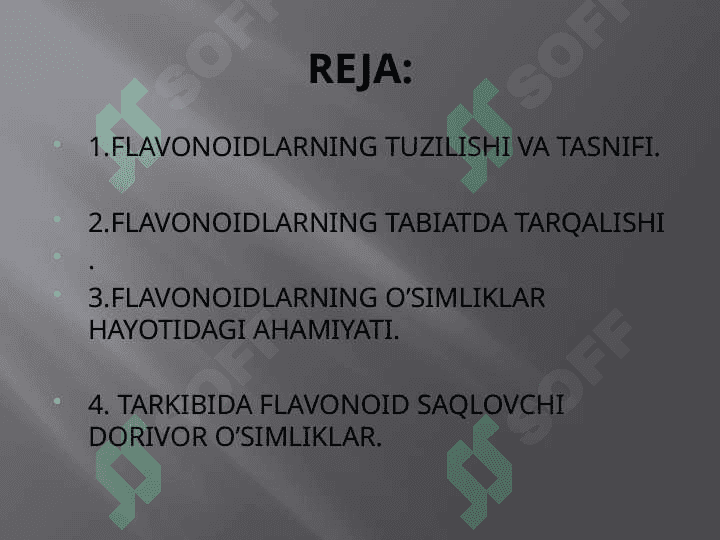 TARKIBIDA FLAVONOID SAQLOVCHI DORIVOR O’SIMLIKLAR. 2