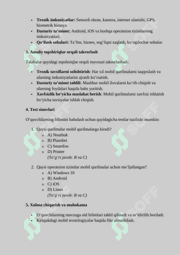 Mobil qurilmalar va ularning imkoniyatlari 7