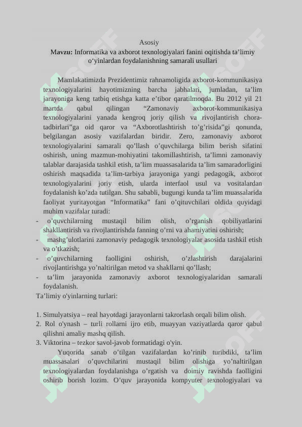 Informatika va axborot texnologiyalari fanini oqitishda ta’limiy o‘yinlardan foydalanishning samarali usullari 7