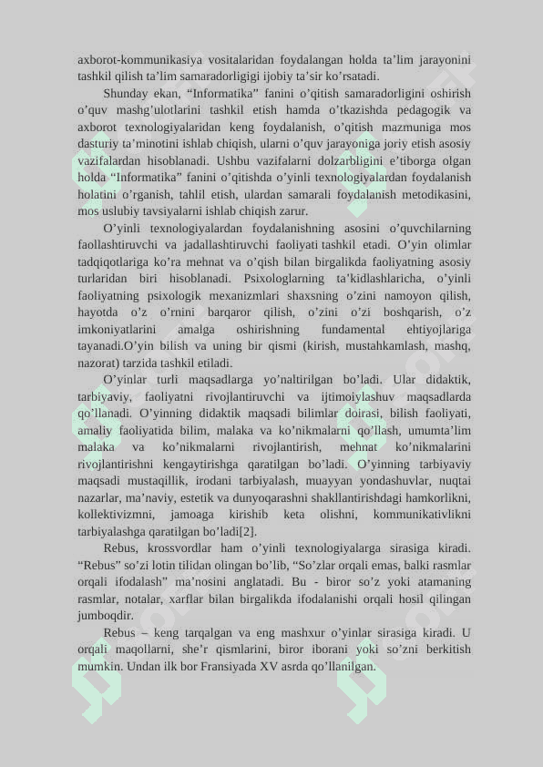 Informatika va axborot texnologiyalari fanini oqitishda ta’limiy o‘yinlardan foydalanishning samarali usullari 8