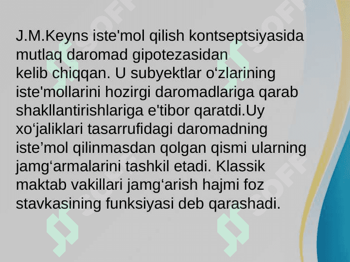 Iste`mol, JAMG‘ARISH VA INVESTITSIYA pptx 7
