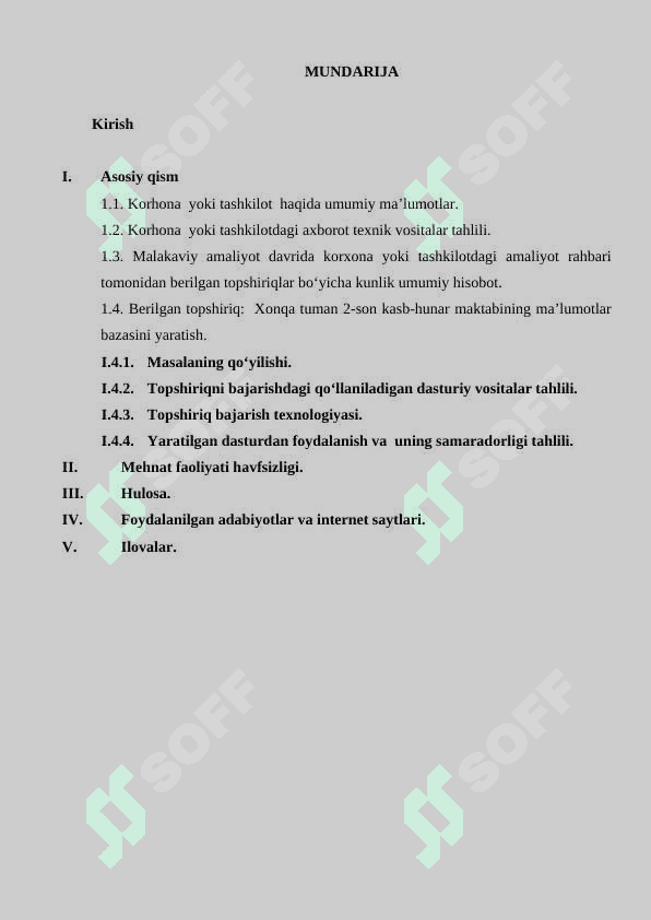 Kasb-hunar maktabida malakaviy amaliyot hisoboti 2