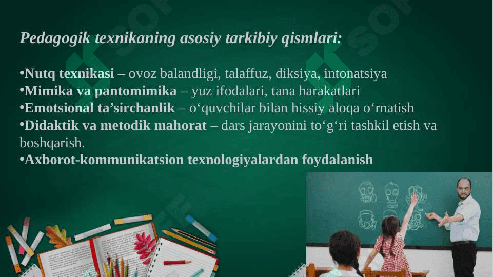 Pedagogik texnikaning shakillantirishning ilmiy amaliy asoslari. 4