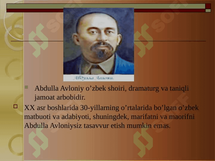Abdulla Avloniy (1878 - 1934) 2