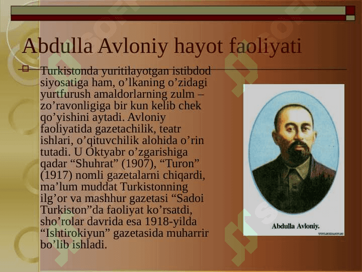 Abdulla Avloniy (1878 - 1934) 7