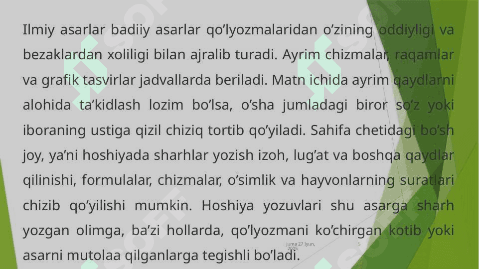 Badiiy va ilmiy asarlarning matniy o‘ziga xosliklari 5
