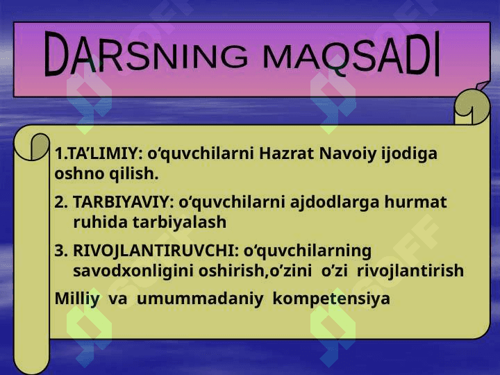 Alisher Navoiy hayoti va ijodi dars ishlanma 3