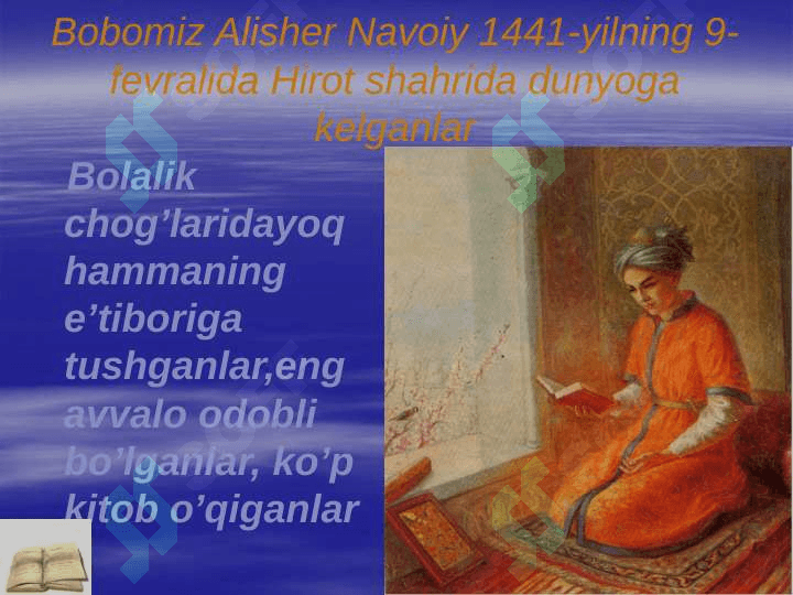 Alisher Navoiy hayoti va ijodi dars ishlanma 4