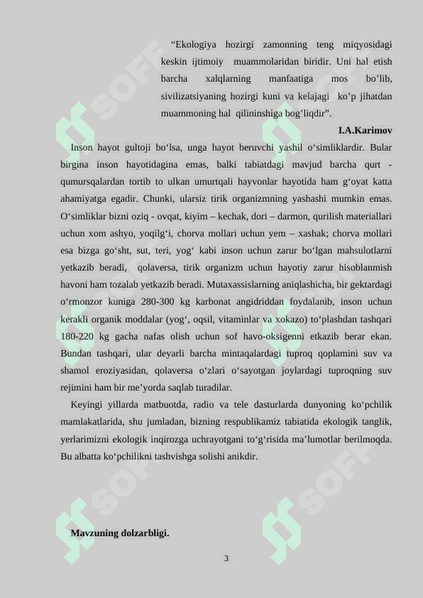 Bioxilma-xillikni saqlash va undan barqaror foydalanish shart - sharoitlari 3