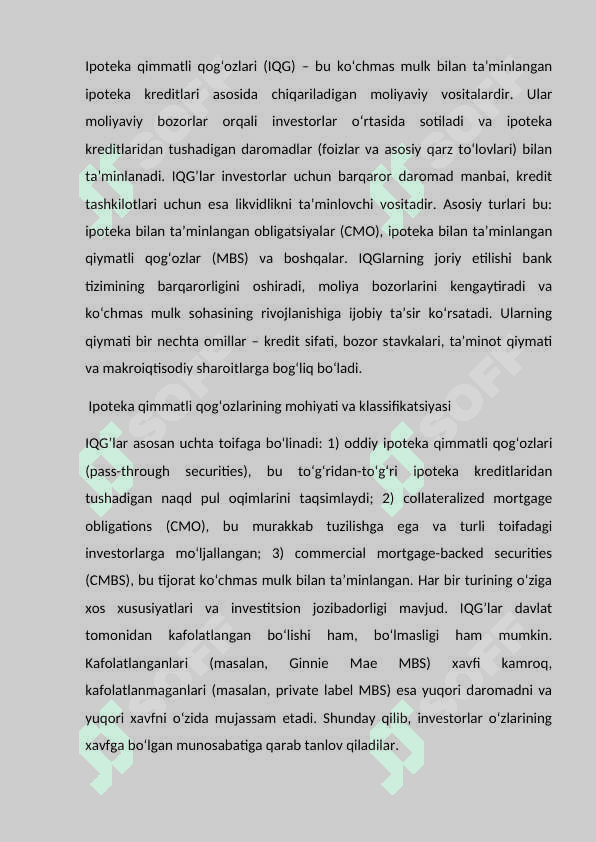 Ipoteka qimmatli qog'ozlar qiymati 3