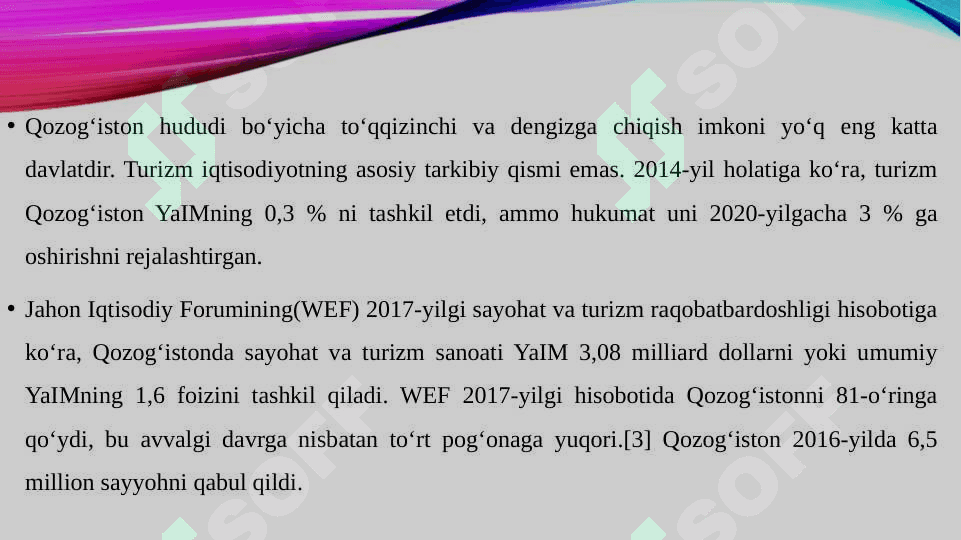 Qozog'istonda turizm industriyasining raqobatbardoshligi 3