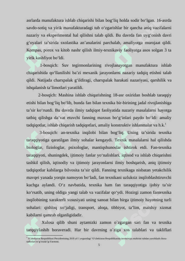 FAN VA TEXNIKA TARAQQIYOTINING JADALASHUVI 5
