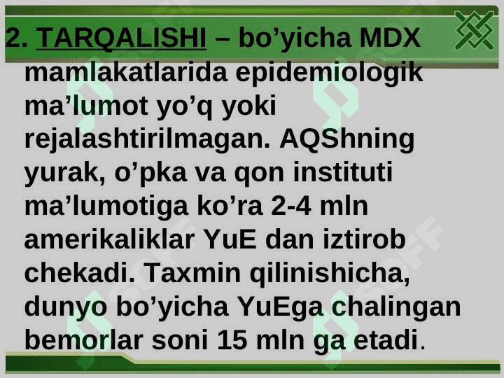 Surunkali yurak yetishmovchiligi 3