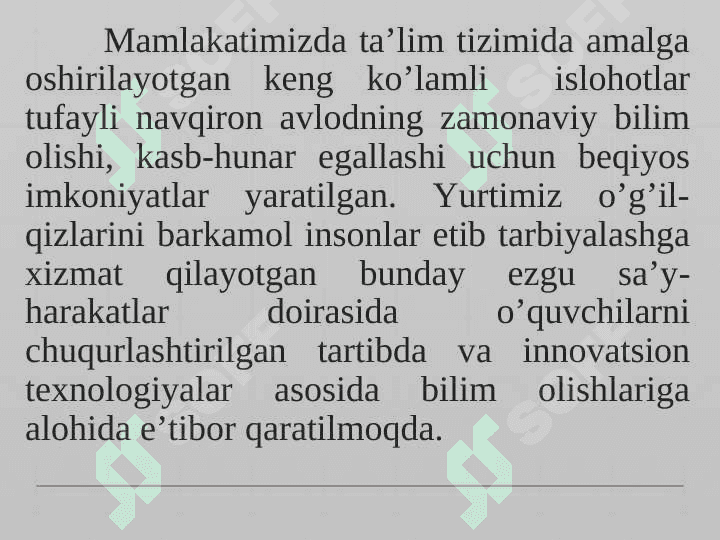 O`zbekiston Respublikasida  ta`lim  tizimi va ta’lim sohasidagi islohotlar 3
