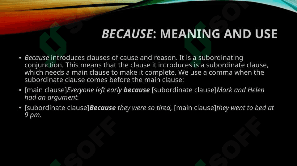 Because and because of 2