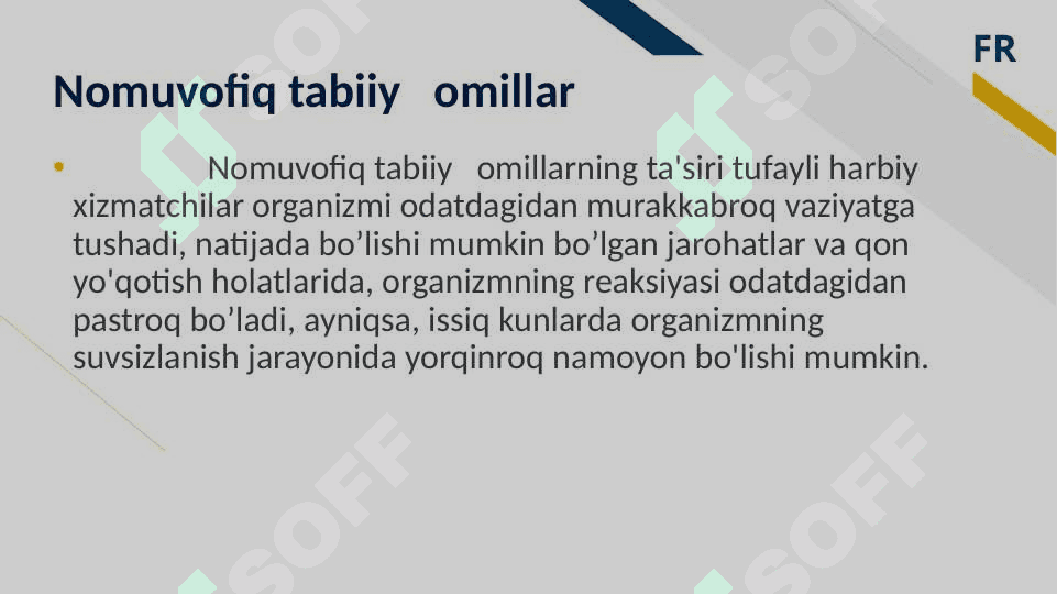 Harbiylarga ta'sir etuvchi nomuvofiq omillar 4